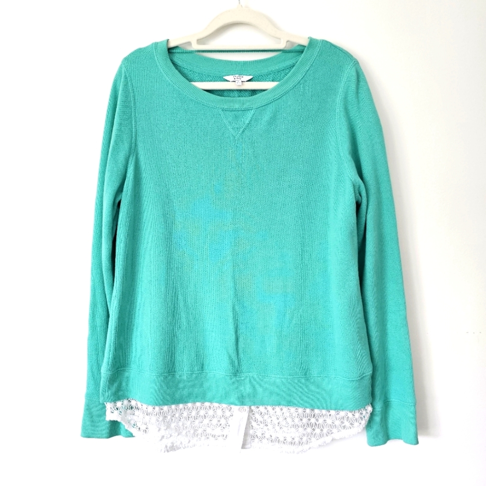 Crown & Ivy Faux Layered Sweatshirt  |  Size Medium